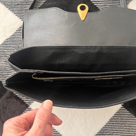 Rare Vintage La Belle Black Leather Purse Made in Canada - Picture 3 of 12